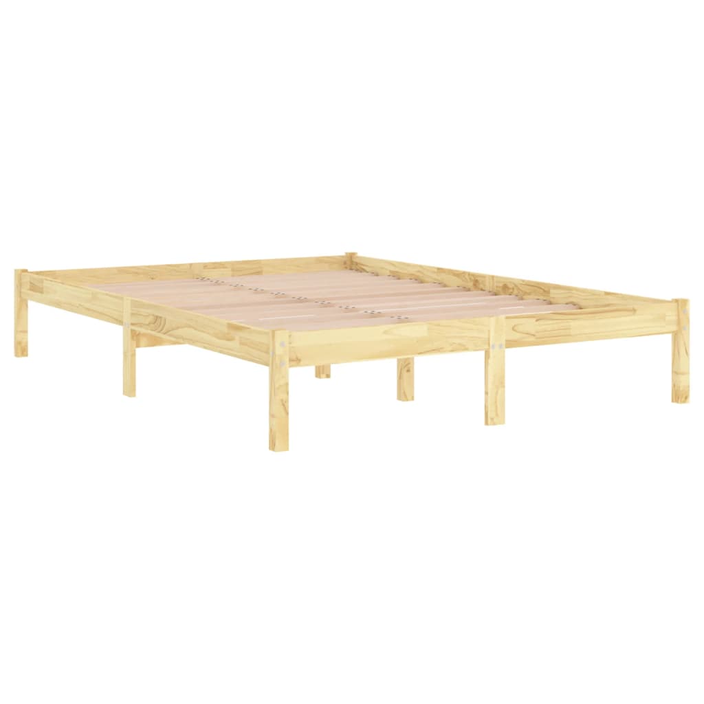 vidaXL Πλαίσιο Κρεβατιού 150 x 200 εκ. Μασίφ Ξύλο King Size