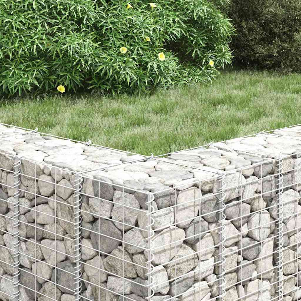 vidaXL Συρματοκιβώτια-Γλάστρες Υπερυψ. 3 τεμ. 30x30x150εκ. Σιδερένιες