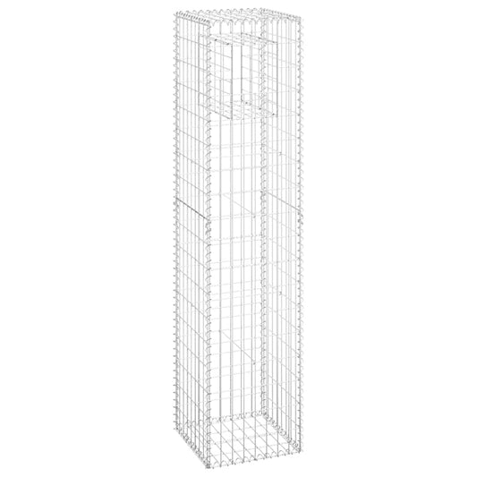 vidaXL Συρματοκιβώτιο Στύλος 40 x 40 x 180 εκ. Σιδερένιο