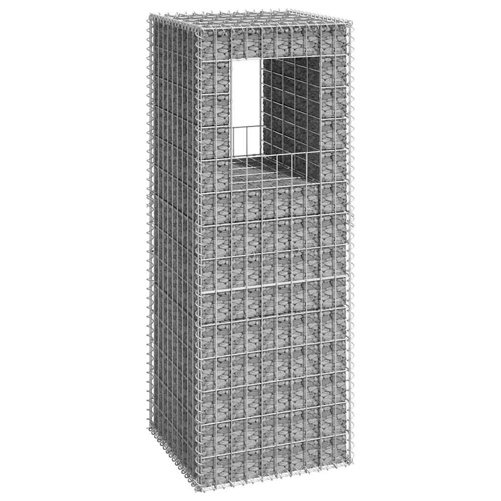 vidaXL  Συρματοκιβώτιο Στύλος 50 x 50 x 140 εκ. Σιδερένιο