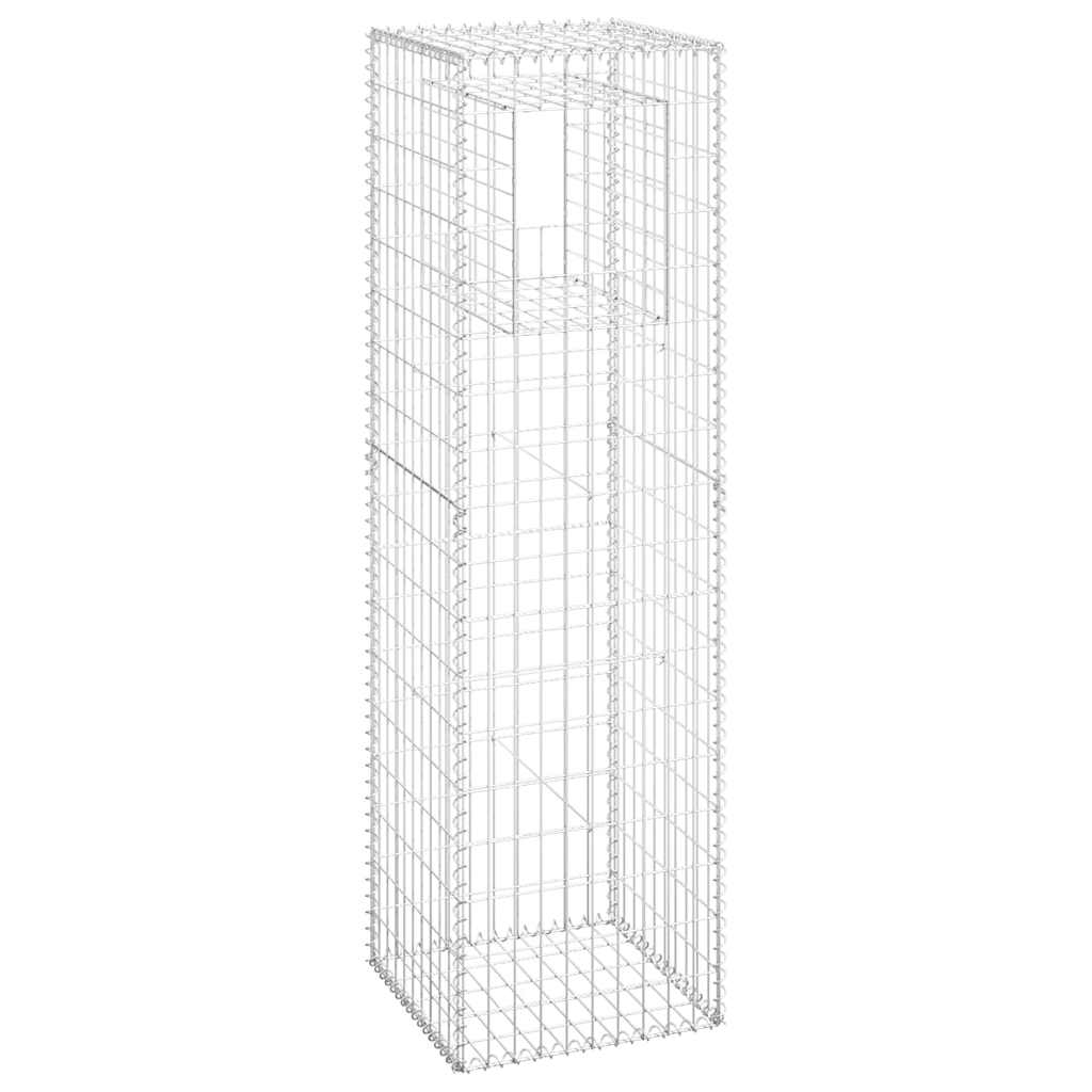 vidaXL  Συρματοκιβώτιο Στύλος 50 x 50 x 180 εκ. Σιδερένιο