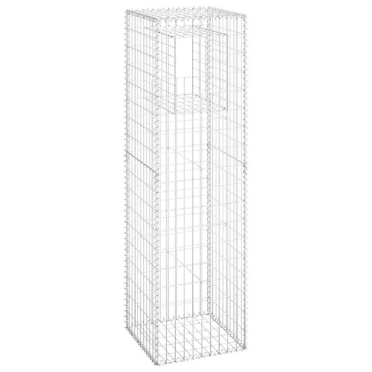 vidaXL  Συρματοκιβώτιο Στύλος 50 x 50 x 180 εκ. Σιδερένιο