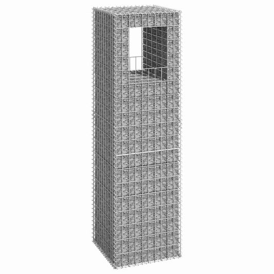 vidaXL Συρματοκιβώτιο Στύλος 50 x 50 x 180 εκ. Σιδερένιο