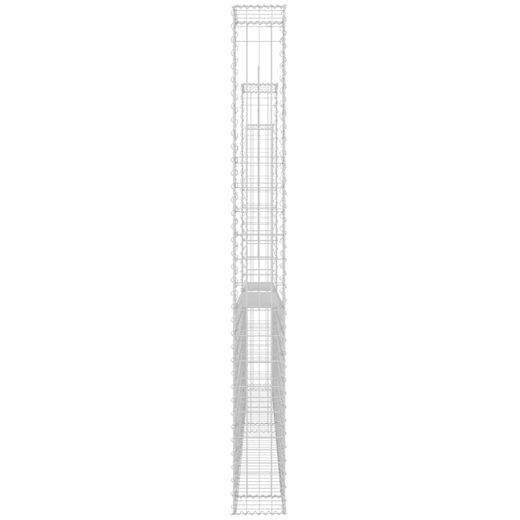 vidaXL Συρματοκιβώτια σε U Σχήμα με 3 Στύλους 260x20x200 εκ Σιδερένιο