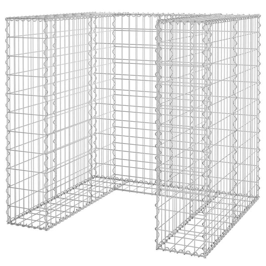 vidaXL Συρματοκιβώτιο Τοίχος για Κάδο 110x100x10 εκ από Γαλβαν. Χάλυβα