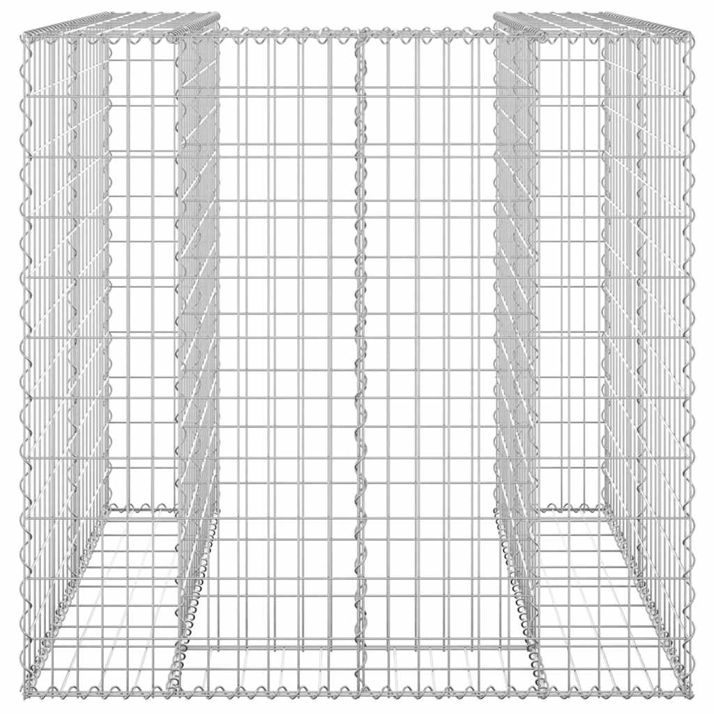 vidaXL Συρματοκιβώτιο Τοίχος για Κάδο 110x100x10 εκ από Γαλβαν. Χάλυβα