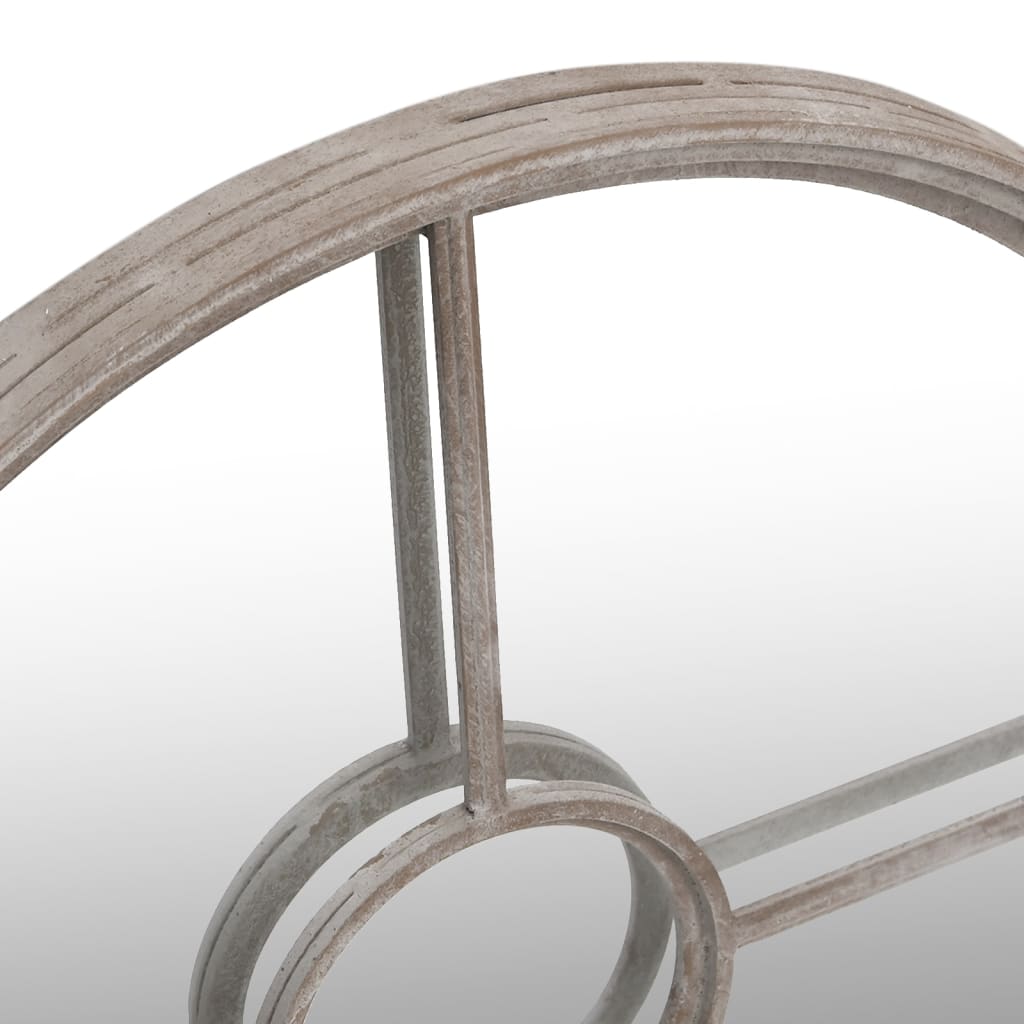 vidaXL Καθρέφτης Κήπου για Εξ. Χώρους Λευκό της Άμμου 40x4 εκ. Σίδερο