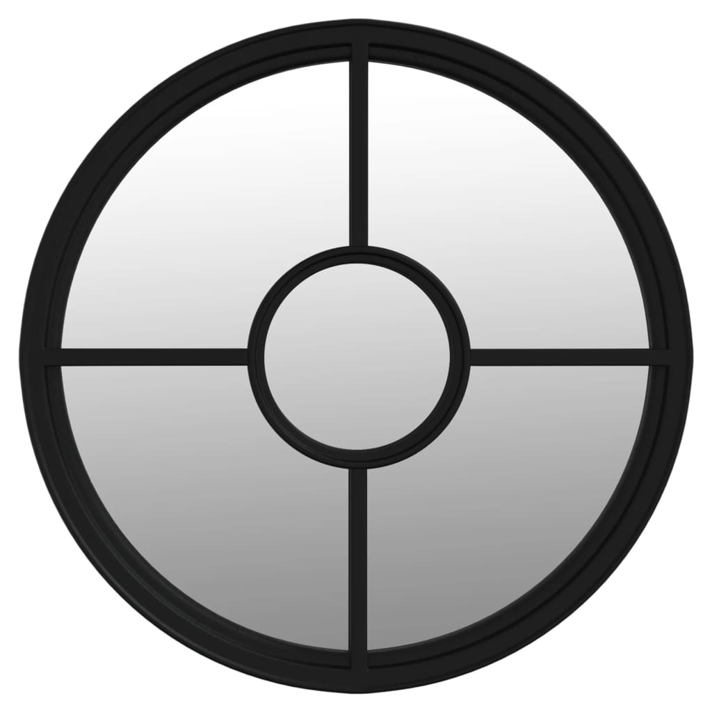 vidaXL Καθρέφτης Κήπου για Εξωτερικούς Χώρους Μαύρος 60 x 4 εκ. Σίδερο