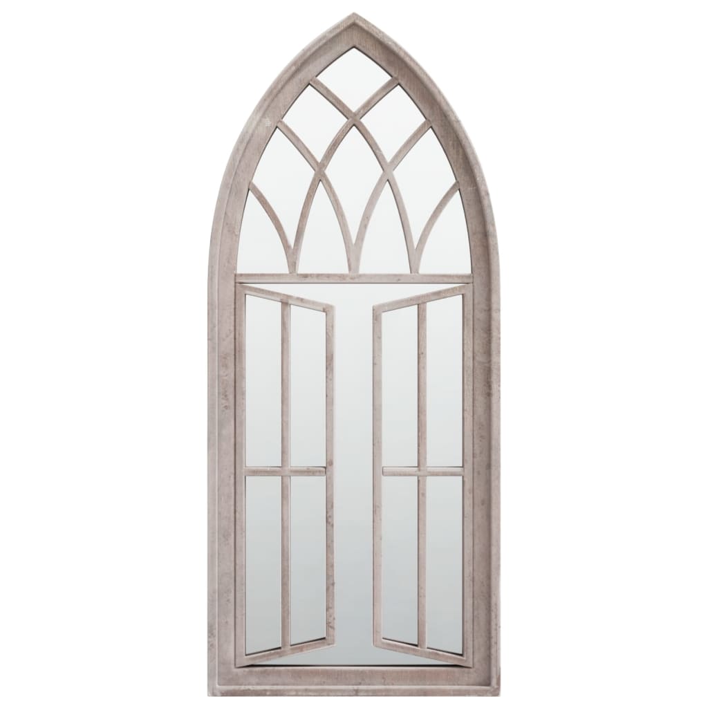 vidaXL Καθρέφτης Κήπου για Εξ. Χώρους Λευκό της Άμμου 70x30 εκ. Σίδερο