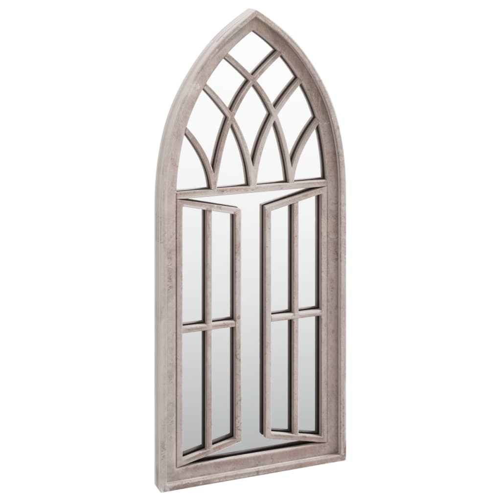 vidaXL Καθρέφτης Κήπου για Εξ. Χώρους Λευκό της Άμμου 70x30 εκ. Σίδερο