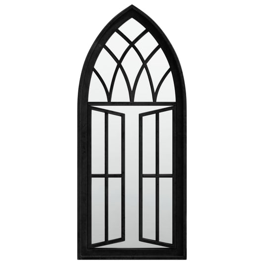 vidaXL Καθρέφτης Κήπου για Εξ. Χώρους Μαύρος 70 x 30 εκ. από Σίδερο