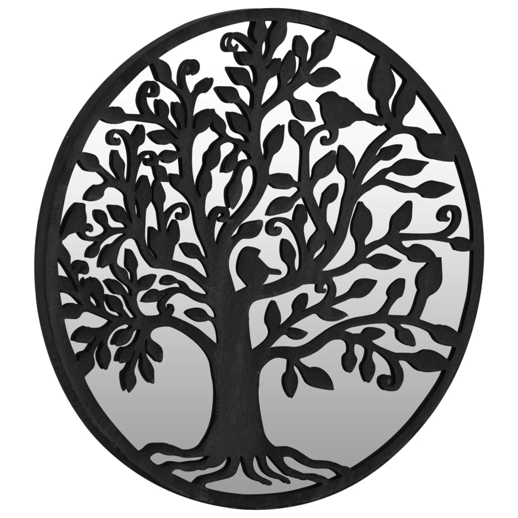 vidaXL Καθρέφτης Κήπου για Εξωτερικούς Χώρους Μαύρος 60x2,5 εκ. Σίδερο