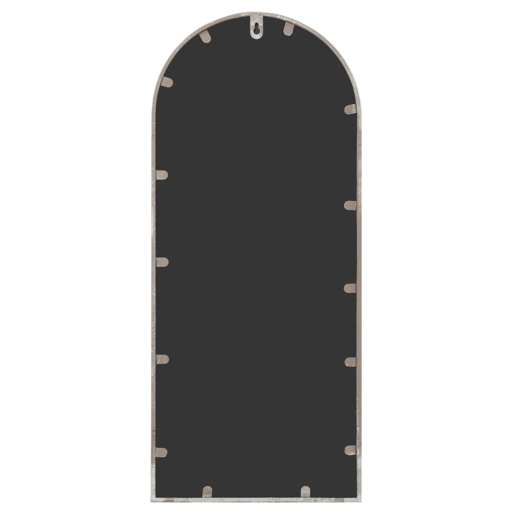 vidaXL Καθρέφτης Κήπου για Εξ. Χώρους Λευκό της Άμμου 100x45 εκ Σίδερο