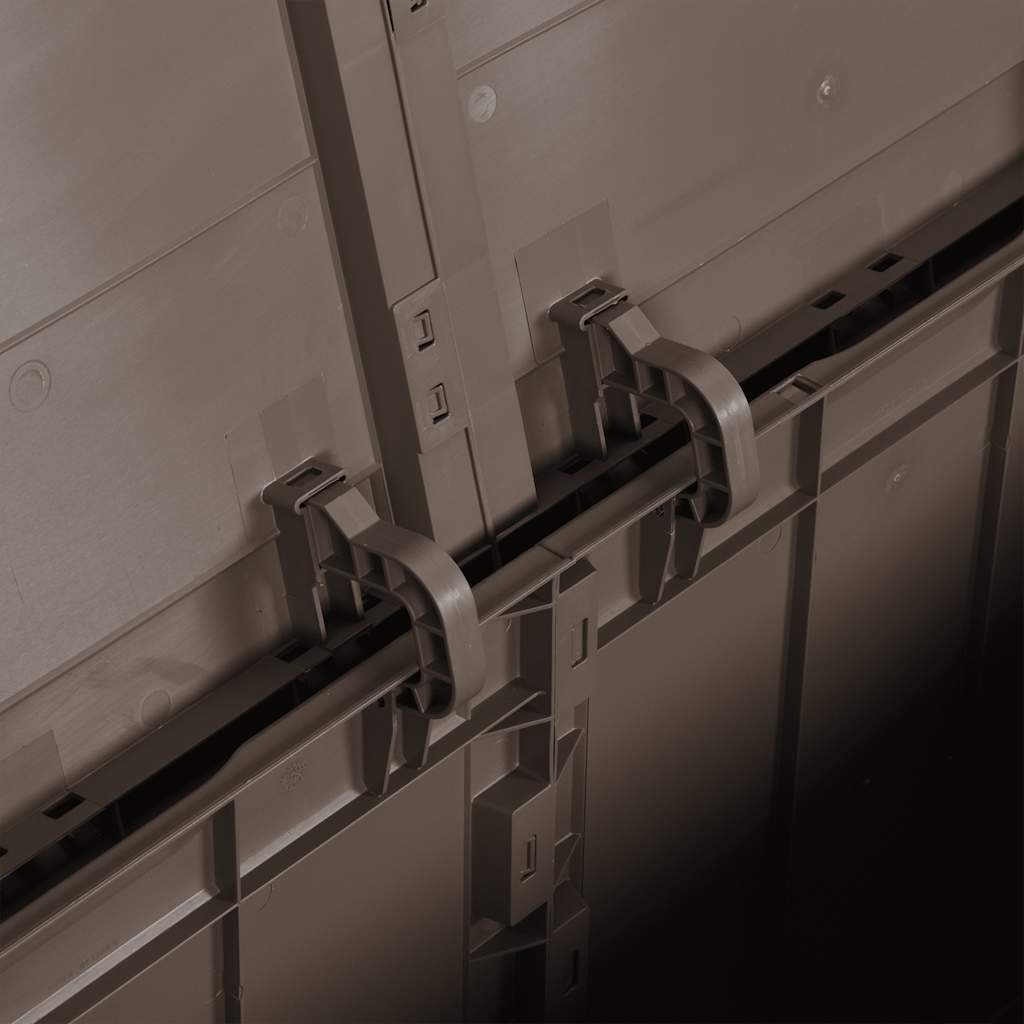 vidaXL Μπαούλο Αποθήκευσης Κήπου Καφέ 180 Λίτρα Όψη ξύλου από PP