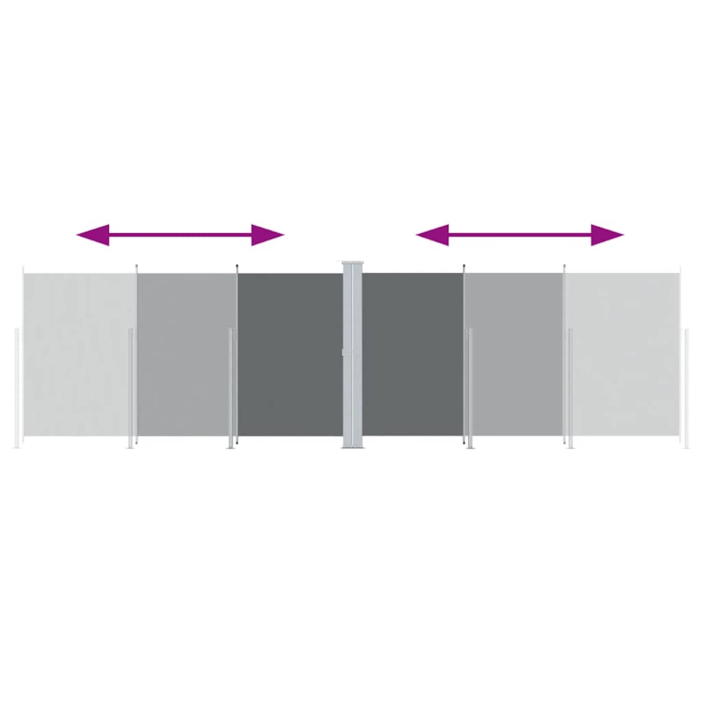 vidaXL Σκίαστρο Πλαϊνό Συρόμενο Ανθρακί 180 x 600 εκ.