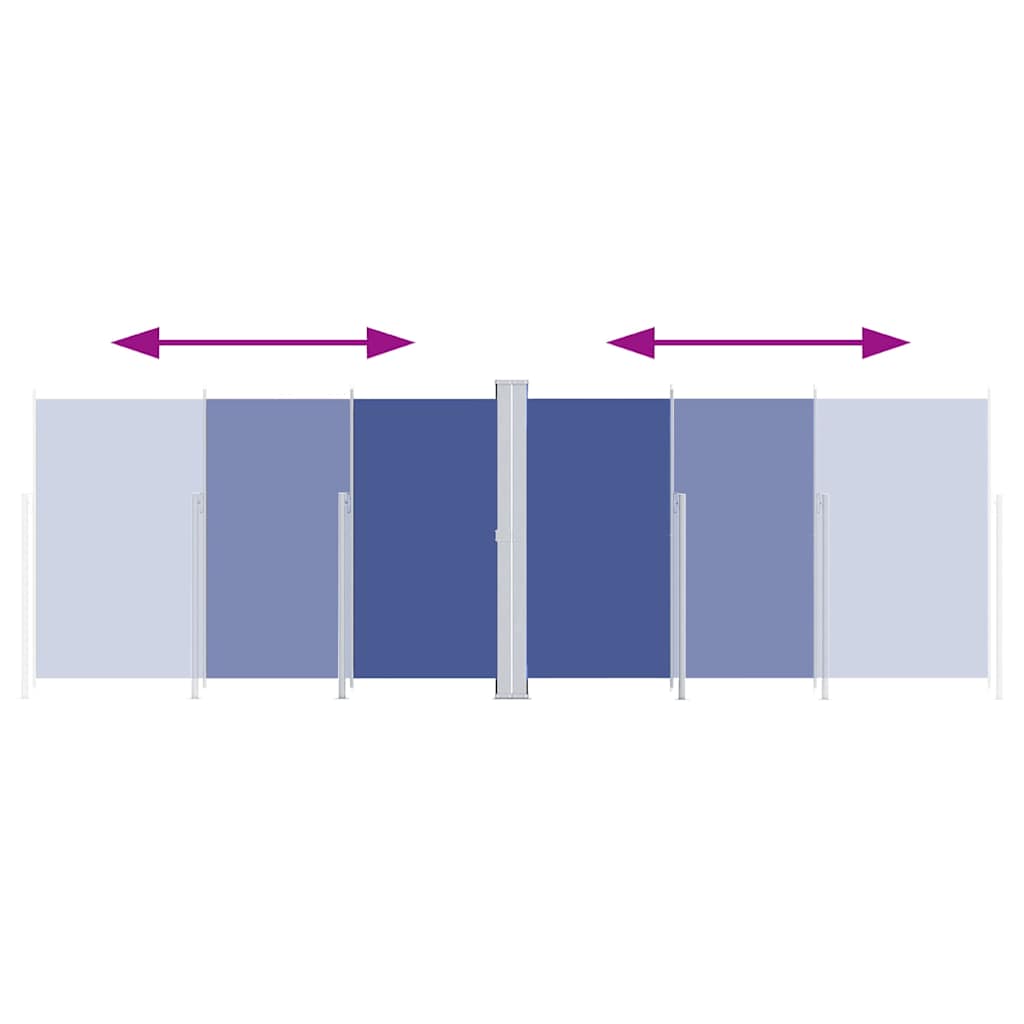vidaXL Σκίαστρο Πλαϊνό Συρόμενο Μπλε 200 x 600 εκ.