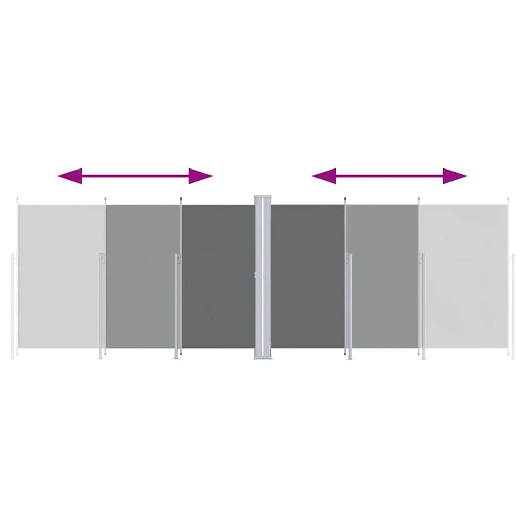 vidaXL Σκίαστρο Πλαϊνό Συρόμενο Ανθρακί 220 x 600 εκ.