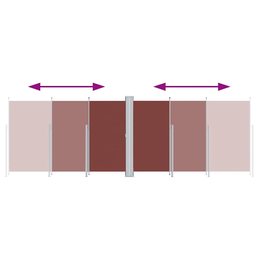 vidaXL Σκίαστρο Πλαϊνό Συρόμενο Καφέ 220 x 600 εκ.