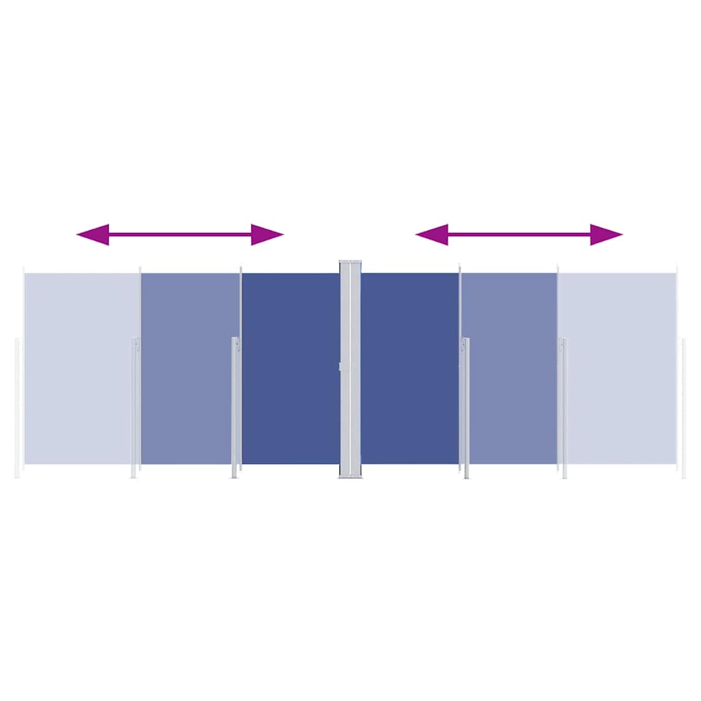 vidaXL Σκίαστρο Πλαϊνό Συρόμενο Μπλε 220 x 600 εκ.