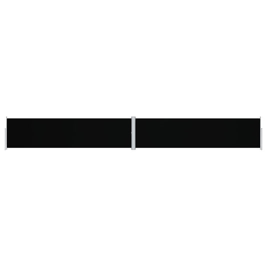 vidaXL Σκίαστρο Πλαϊνό Συρόμενο Μαύρο 160 x 1200 εκ.