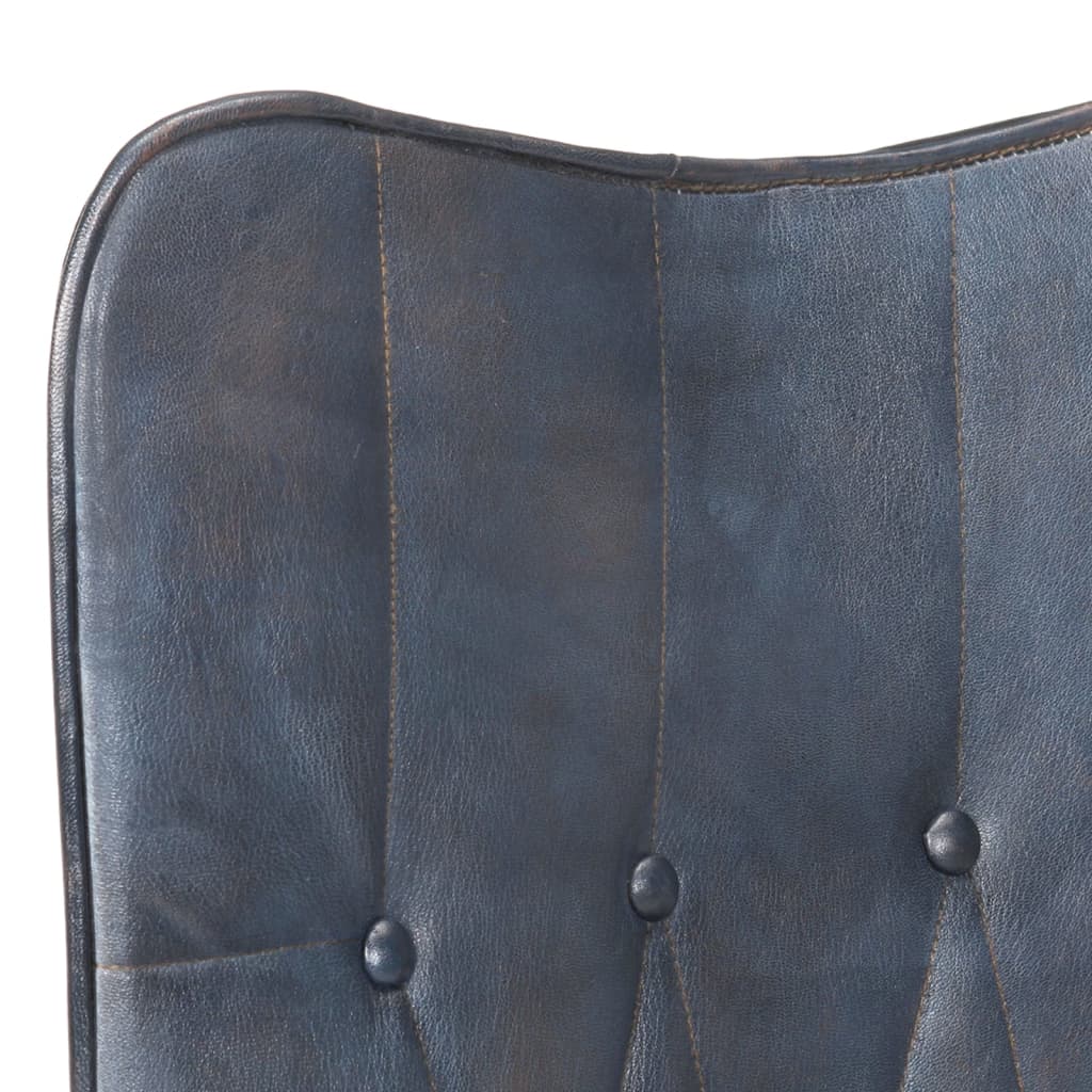 vidaXL Πολυθρόνα Γκρι από Γνήσιο Δέρμα