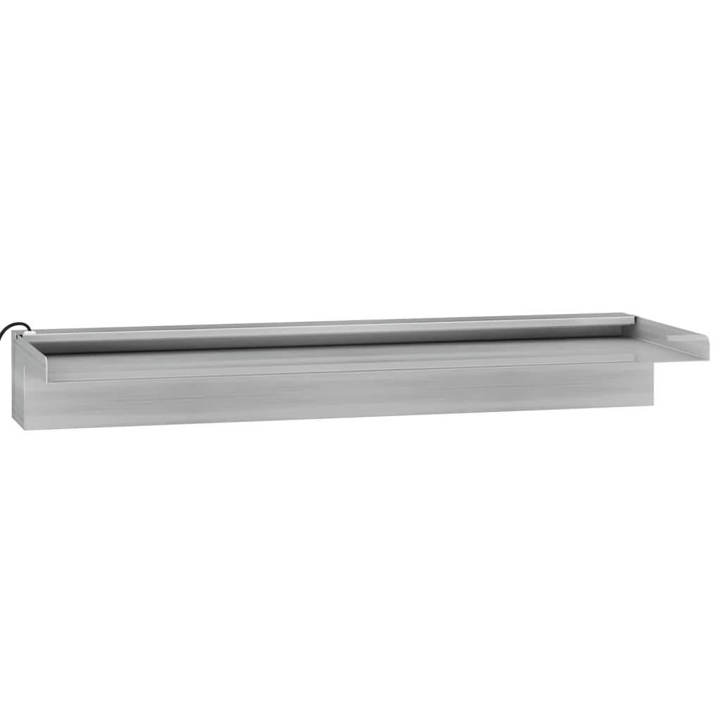vidaXL Σιντριβάνι Καταρράκτης Πισίνας με RGB LED 60 εκ Ανοξειδ. Ατσάλι