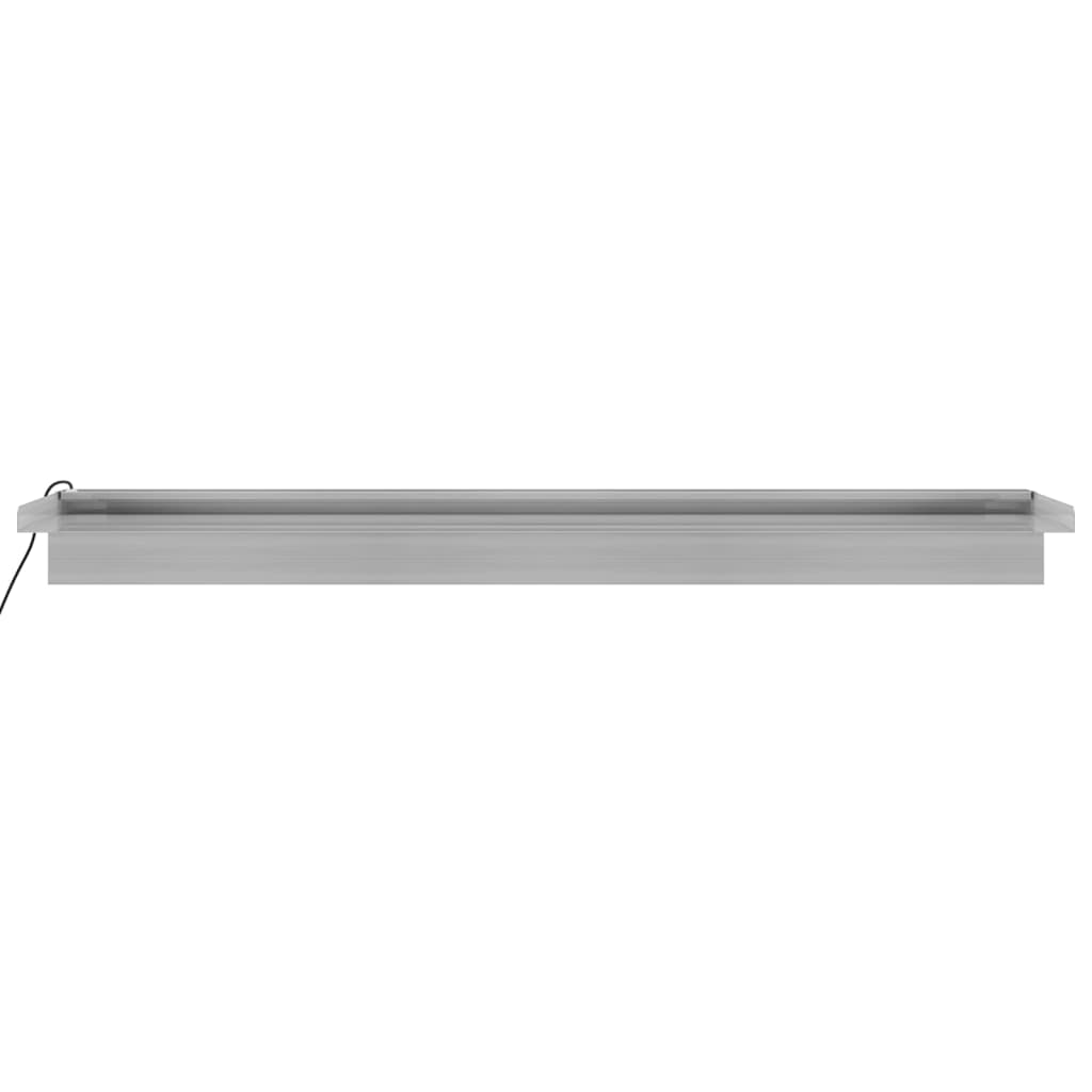 vidaXL Σιντριβάνι Καταρράκτης Πισίνας με RGB LED 90 εκ Ανοξειδ. Ατσάλι