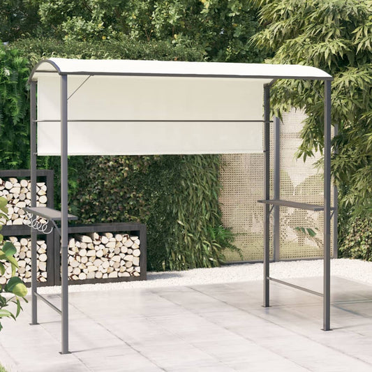 vidaXL Κιόσκι με Οροφή Κρεμ 220 x 110 x 200 εκ.