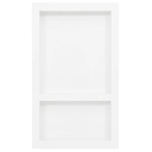 vidaXL Ράφι Ντουζιέρας με 2 Τμήματα Γυαλιστερό Λευκό 41 x 69 x 9 εκ.