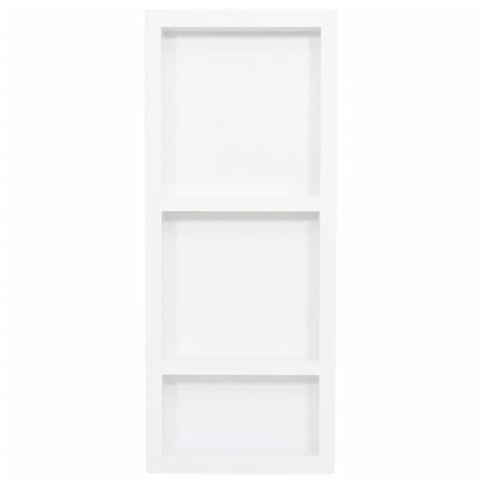 vidaXL Ράφι Ντουζιέρας με 3 Τμήματα Γυαλιστερό Λευκό 41 x 99 x 9 εκ.