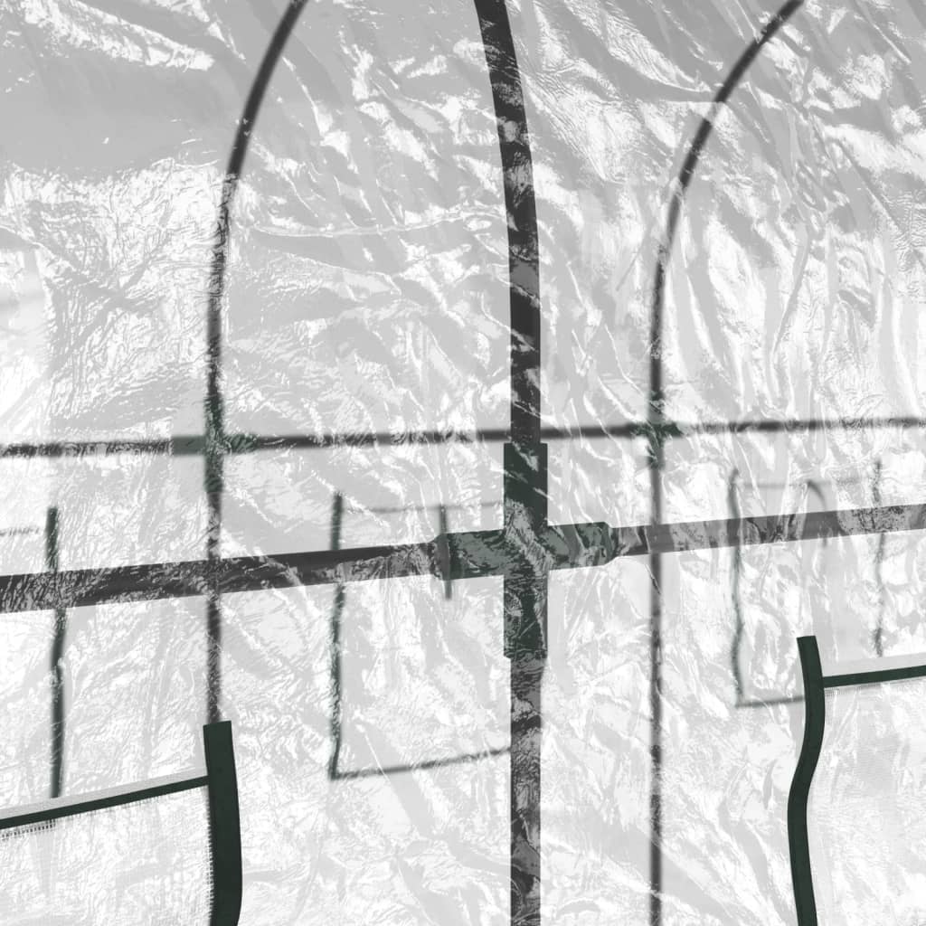 vidaXL Θερμοκήπιο Διαφανές 160x400x190 εκ. PVC & Χάλυβας Ηλεκτρ. Βαφή