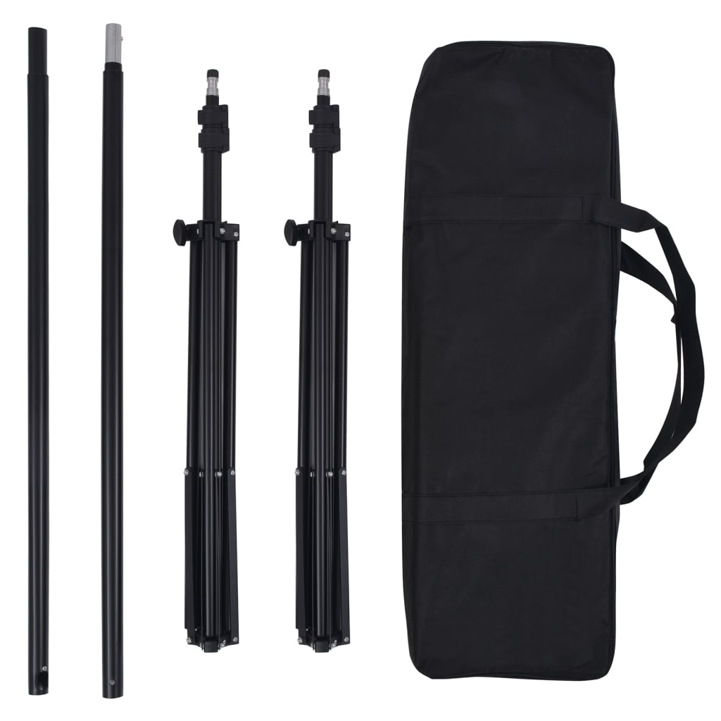 vidaXL Κιτ Φωτογραφικού Στούντιο με Σετ Φώτα, Φόντο & Ανακλαστήρα