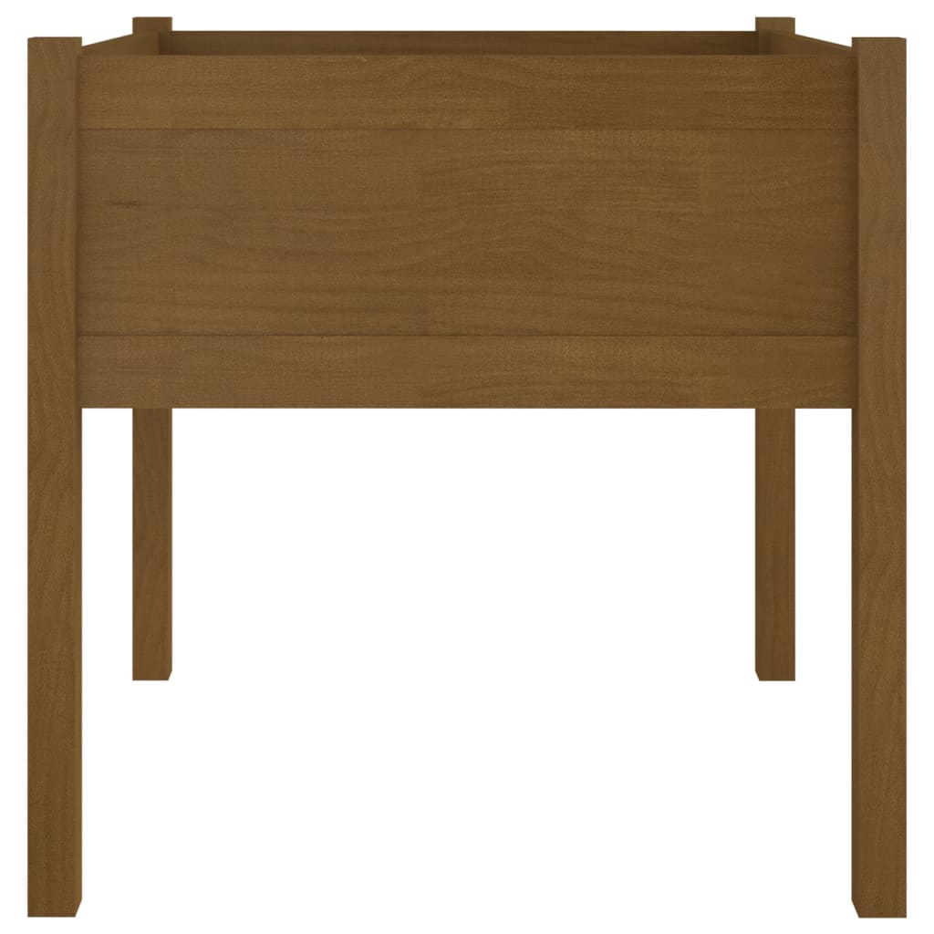 vidaXL Ζαρντινιέρες 2 τεμ. Μελί 70 x 70 x 70 εκ. από Μασίφ Ξύλο Πεύκου