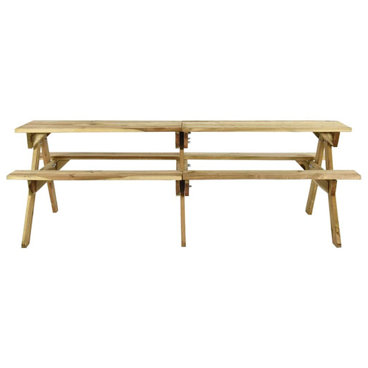 vidaXL Τραπέζι Πικ-νικ με Παγκάκια 220x122x72 εκ. Εμποτ. Ξύλο Πεύκου