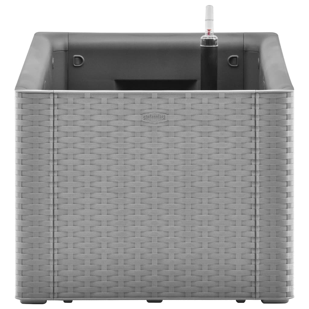 vidaXL Ζαρντινιέρα Κήπου Γκρι 100x43x33 εκ. με Αυτόματο Πότισμα