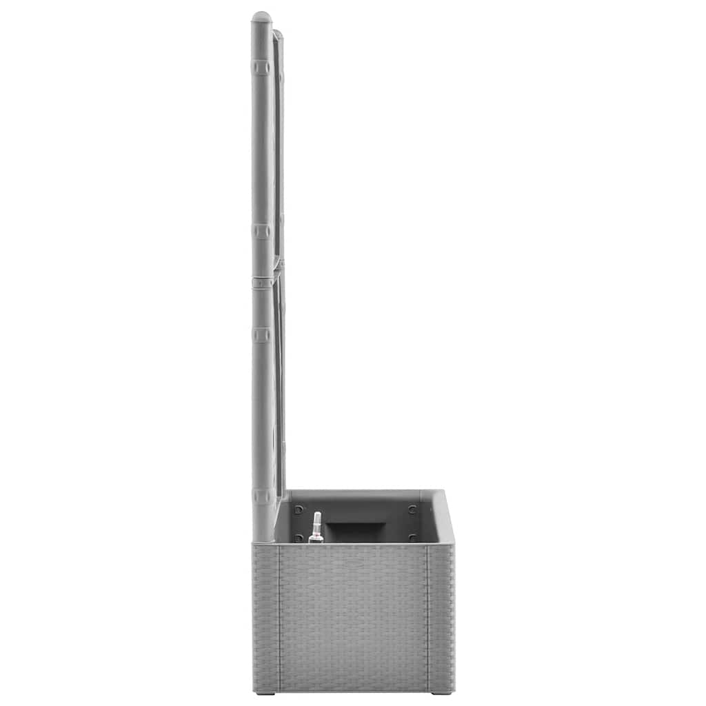 vidaXL Ζαρντινιέρα Κήπου Γκρι με Καφασωτό και Αυτόματο Πότισμα