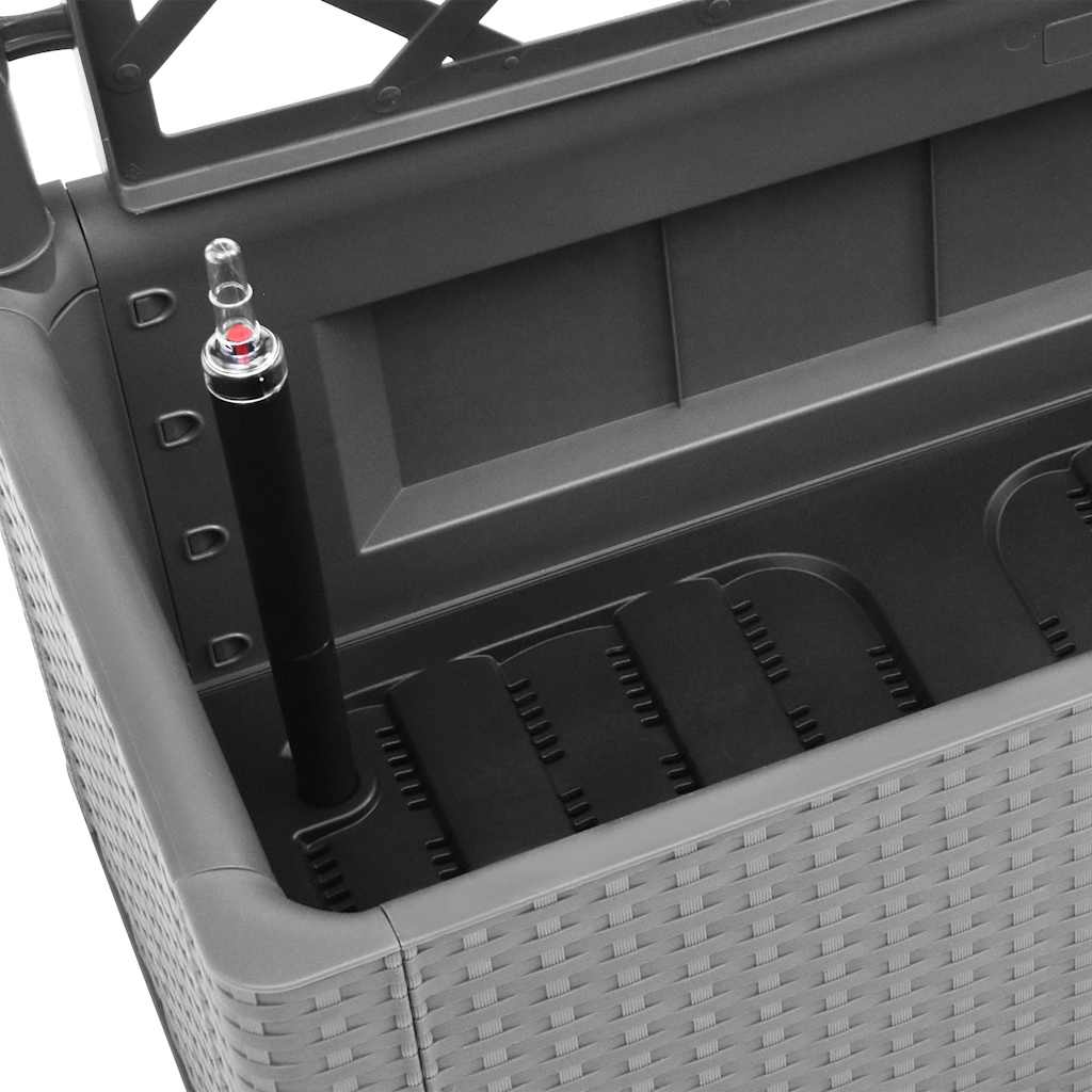 vidaXL Ζαρντινιέρα Κήπου Γκρι με Καφασωτό και Αυτόματο Πότισμα