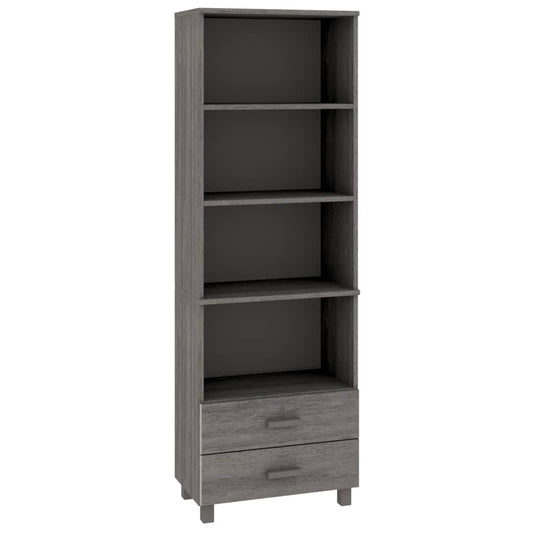 vidaXL Ντουλάπι HAMAR Αν. Γκρι 60 x 35 x 180 εκ Μασίφ Ξύλο Πεύκου