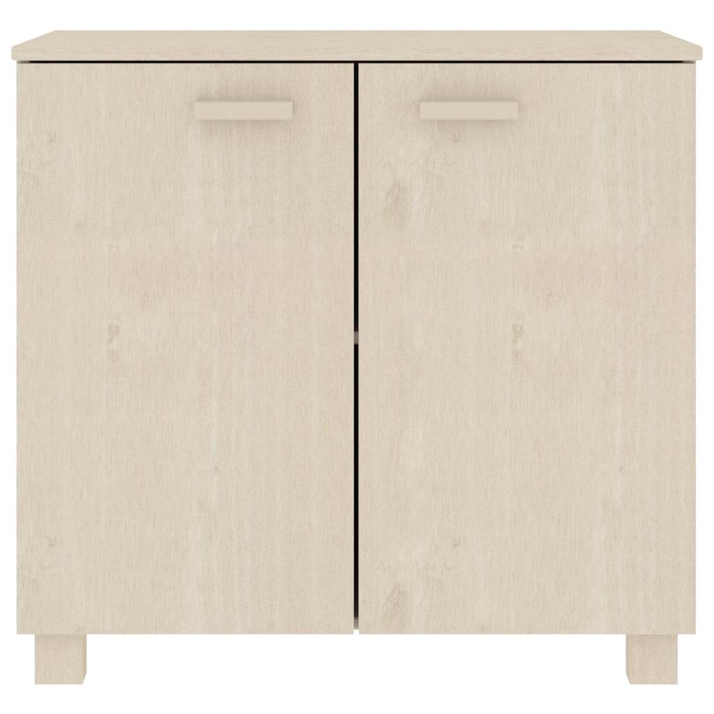 vidaXL Ντουλάπι HAMAR Καφέ Μελί 85 x 35 x 80 εκ. Μασίφ Ξύλο Πεύκου
