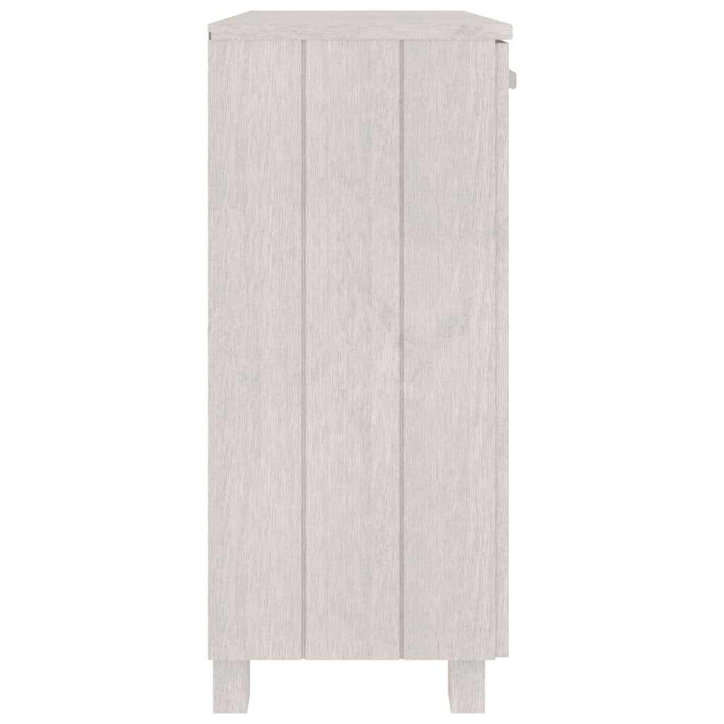 vidaXL Ντουλάπι HAMAR Λευκό 85 x 35 x 80 εκ. από Μασίφ Ξύλο Πεύκου