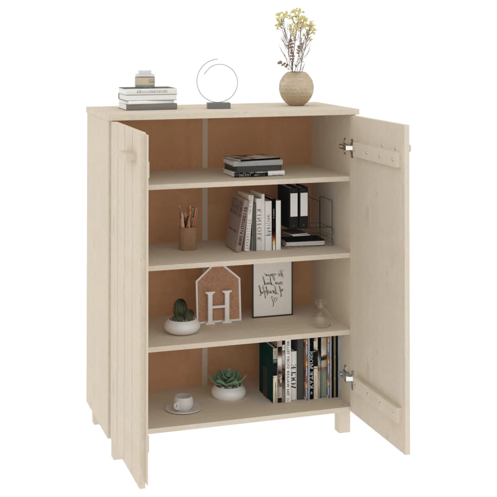 vidaXL Παπουτσοθήκη HAMAR Καφέ Μελί 85x40x108 εκ. Μασίφ Ξύλο Πεύκου