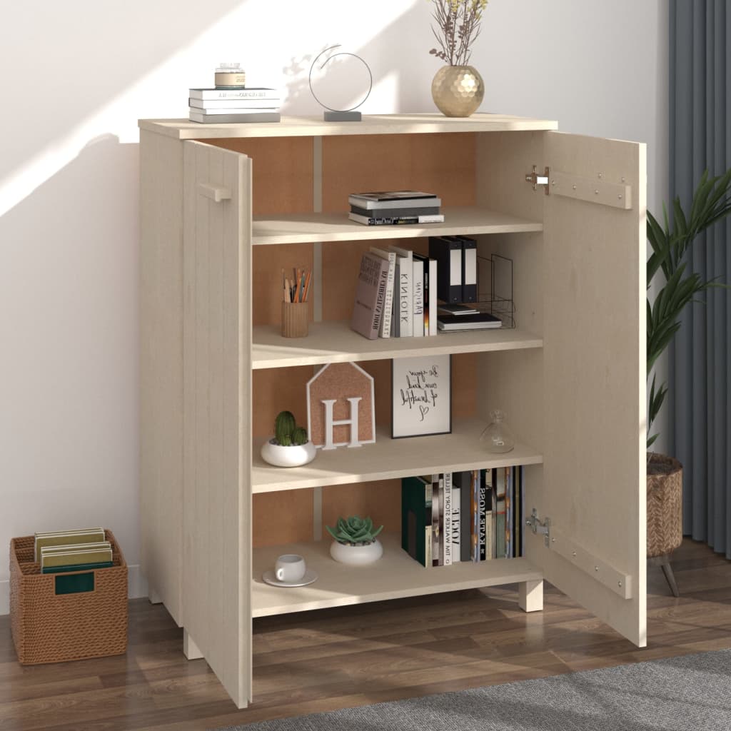 vidaXL Παπουτσοθήκη HAMAR Καφέ Μελί 85x40x108 εκ. Μασίφ Ξύλο Πεύκου