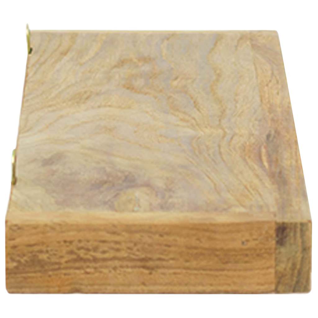 vidaXL Ράφια Τοίχου 2 τεμ. 60 x 15 x 4 εκ. από Μασίφ Ξύλο Teak