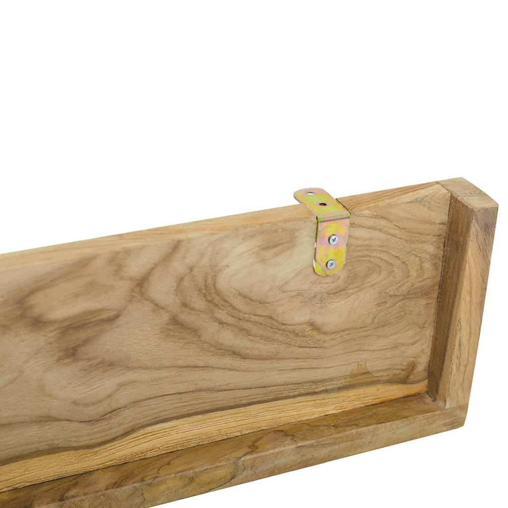 vidaXL Ράφια Τοίχου 2 τεμ. 60 x 15 x 4 εκ. από Μασίφ Ξύλο Teak