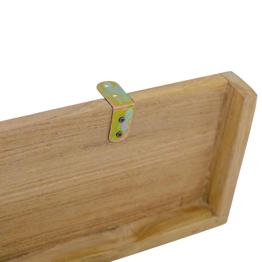 vidaXL Ράφια Τοίχου 2 τεμ. 90 x 15 x 4 εκ. από Μασίφ Ξύλο Teak
