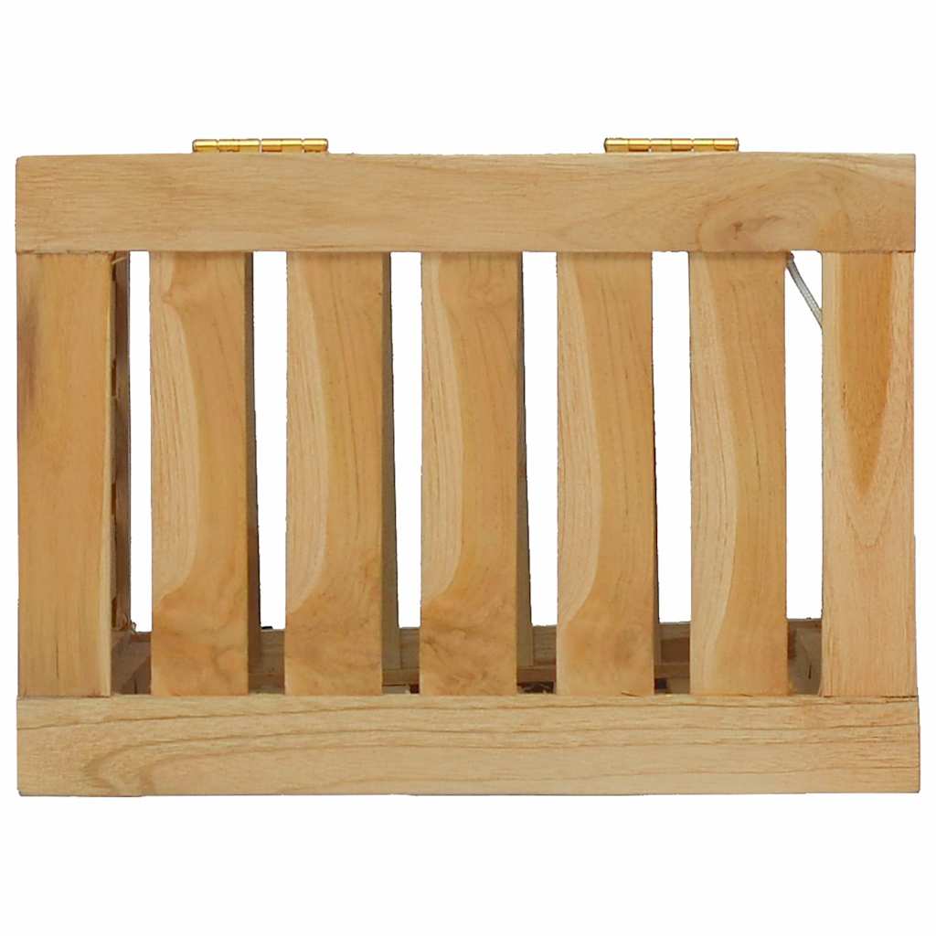 vidaXL Καλάθι Άπλυτων 35 x 25 x 60 εκ. από Μασίφ Ξύλο Teak