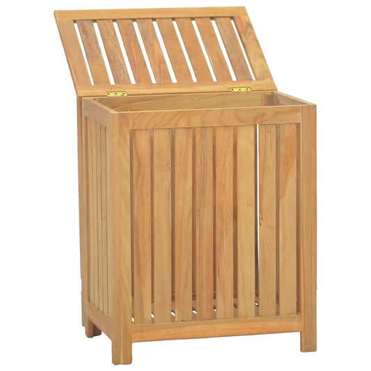 vidaXL Καλάθι Άπλυτων 50x35x60 εκ. από Μασίφ Ξύλο Teak