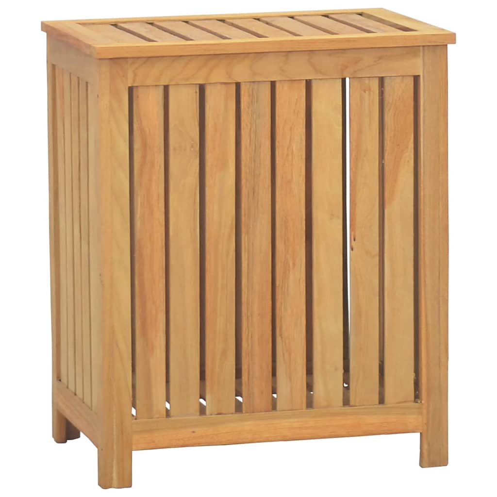 vidaXL Καλάθι Άπλυτων 50x35x60 εκ. από Μασίφ Ξύλο Teak