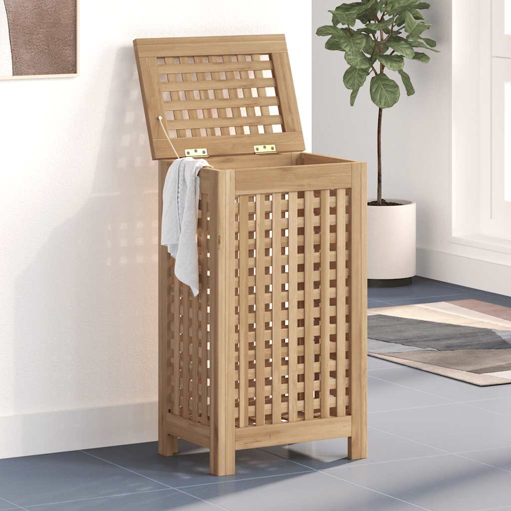 vidaXL Καλάθι Άπλυτων 35 x 25 x 60 εκ. από Μασίφ Ξύλο Teak