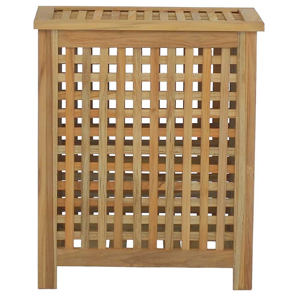 vidaXL Καλάθι Άπλυτων 50x35x60 εκ. από Μασίφ Ξύλο Teak